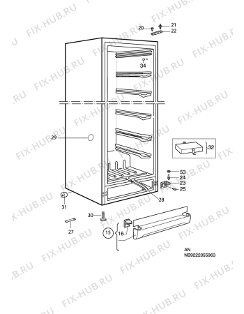Взрыв-схема холодильника Privileg 613399_40346 - Схема узла C10 Cabinet