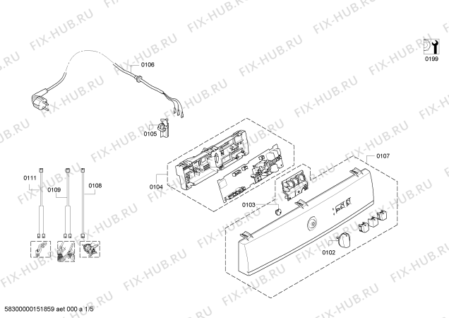 Схема №5 CWA4A101 Constucta energy с изображением Крышка для сушильной машины Bosch 00683920