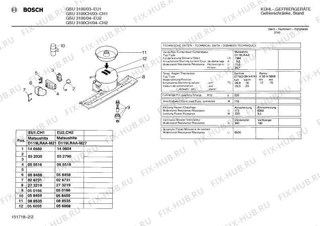 Схема №2 GSU3101CH с изображением Клапан для холодильной камеры Bosch 00118471