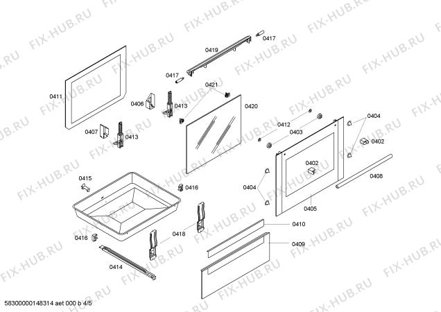 Схема №4 HCE743250G с изображением Стеклокерамика для плиты (духовки) Bosch 00249645