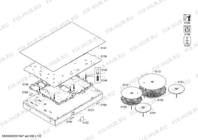 Схема №2 NIT5068UC с изображением Стеклокерамика для плиты (духовки) Bosch 00716070