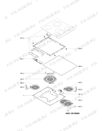 Схема №1 PCTACK60411IN (F153643) с изображением Всякое для плиты (духовки) Indesit C00518757