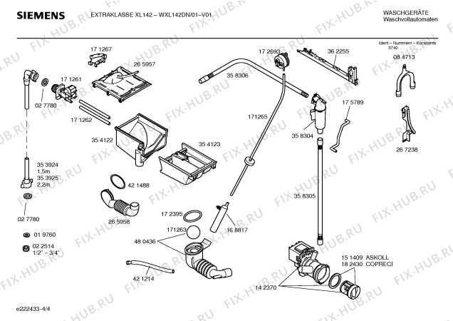 Взрыв-схема стиральной машины Siemens WXL142DN EXTRAKLASSE XL142 - Схема узла 04