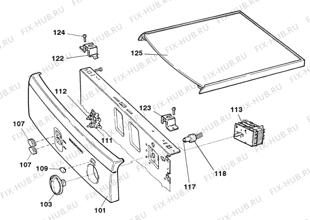 Схема №4 SLC60 (F031455) с изображением Переключатель для стиралки Indesit C00206139