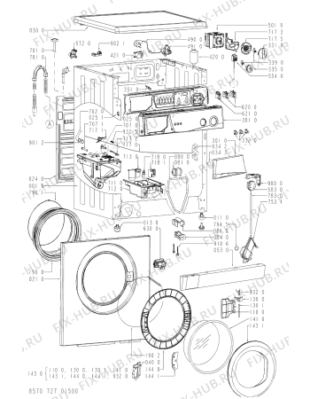 Схема №2 FL 6045 с изображением Обшивка для стиральной машины Whirlpool 481245215963