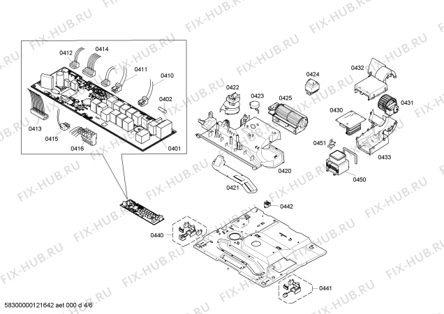 Схема №6 B6774W0 с изображением Панель управления для плиты (духовки) Bosch 00446002