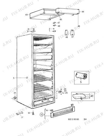 Взрыв-схема холодильника Electrolux TF1164SLG - Схема узла C10 Cabinet