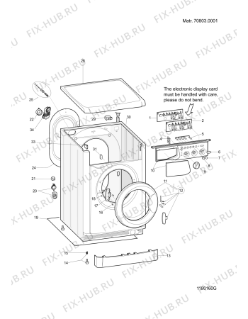 Схема №3 WDC7100XCNA1 (F105450) с изображением Электропроводка для стиралки Indesit C00513814
