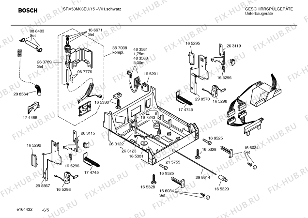 Взрыв-схема посудомоечной машины Bosch SRV53M03EU - Схема узла 05