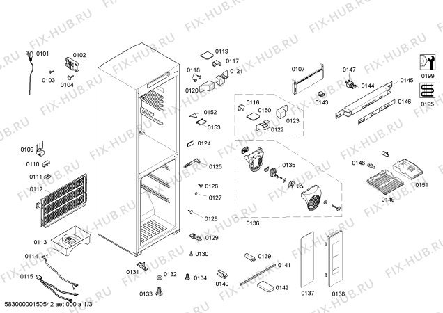 Схема №2 KK25E1760W с изображением Дверь для холодильника Siemens 00710013