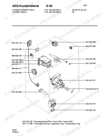 Взрыв-схема стиральной машины Aeg LAV8550-W - Схема узла Electrical equipment