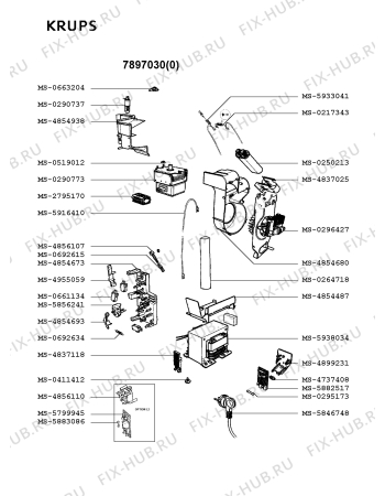 Взрыв-схема микроволновой печи Krups F7897030(0) - Схема узла 3P002340.3P3