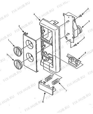 Взрыв-схема микроволновой печи Electrolux NF3030 - Схема узла Command panel 037