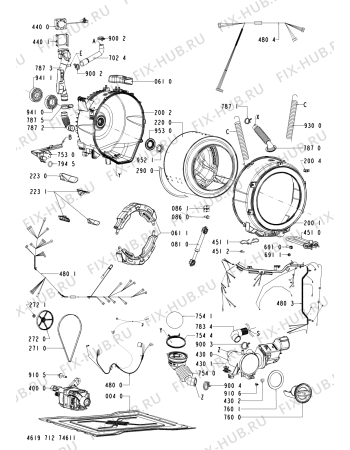 Схема №2 MHWE950WW00 с изображением Ручка (крючок) люка для стиралки Whirlpool 480111102776