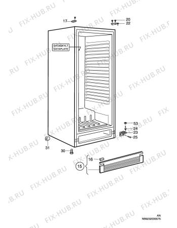Взрыв-схема холодильника Elektro Helios KS3713 - Схема узла C10 Cabinet