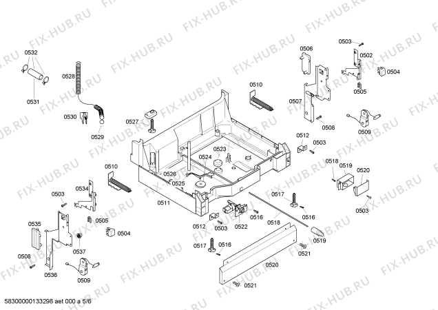 Взрыв-схема посудомоечной машины Bosch SHU43E02UC Electronic - Схема узла 05