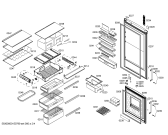 Схема №2 KGN49A58 с изображением Дверь для холодильной камеры Bosch 00249303