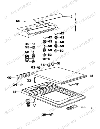 Взрыв-схема стиральной машины Zanussi WDT1096H - Схема узла Control panel and lid