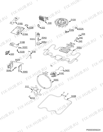 Взрыв-схема плиты (духовки) Electrolux EOB5751AAX - Схема узла Electrical equipment