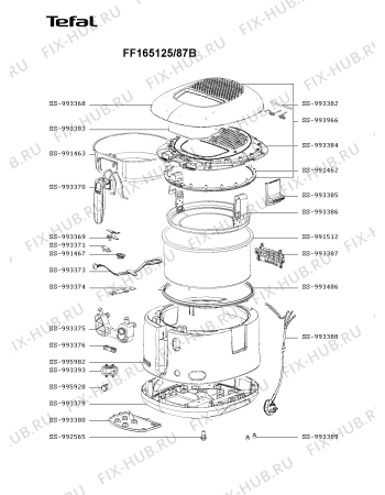 Схема №1 FF160800/87B с изображением Крышечка для тостера (фритюрницы) Tefal SS-993382
