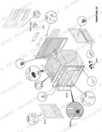 Схема №4 ACK 9401 IN с изображением Противень (решетка) для электропечи Whirlpool 482000017331