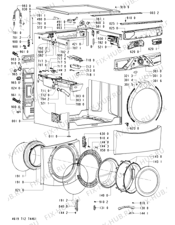 Схема №2 WFW 9750 WR 02 с изображением Декоративная панель для стиральной машины Whirlpool 480111103142