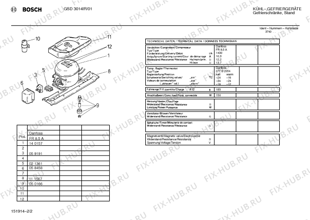 Взрыв-схема холодильника Bosch GSD3014IR - Схема узла 02