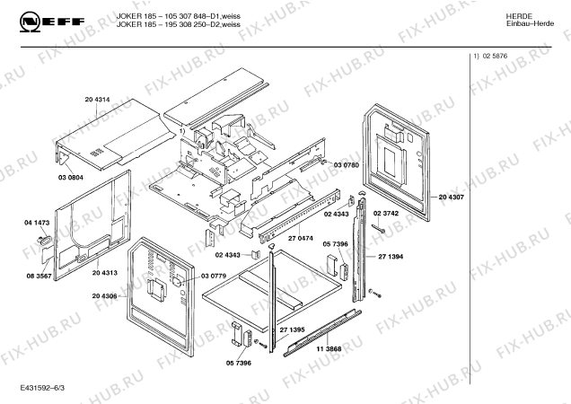 Схема №5 E1180W0 JOKER 185 с изображением Ручка двери для духового шкафа Bosch 00271392