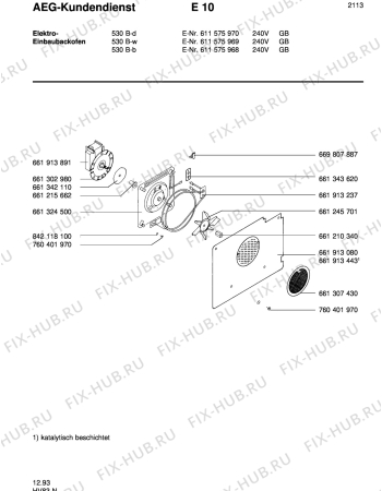 Взрыв-схема плиты (духовки) Aeg COMP. 530B-D GB - Схема узла Section4