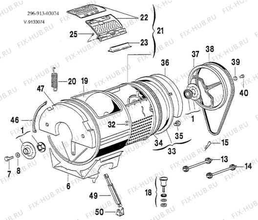 Взрыв-схема стиральной машины Electrolux WH2630 - Схема узла W30 Drum C