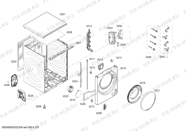 Схема №5 WM14U7680W с изображением Кабель для стиральной машины Bosch 10002627