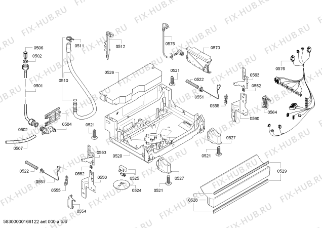 Взрыв-схема посудомоечной машины Bosch SMS68N02ME Super Silence - Схема узла 05