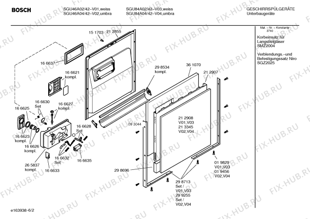 Схема №6 SE34A462 с изображением Краткая инструкция для посудомоечной машины Bosch 00584559