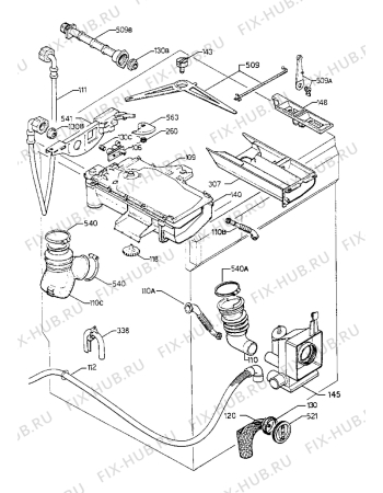 Взрыв-схема стиральной машины Zanussi FL1222C - Схема узла Water equipment