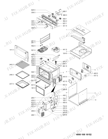 Схема №1 ECTM 8245 PT с изображением Панель для плиты (духовки) Whirlpool 481010816250