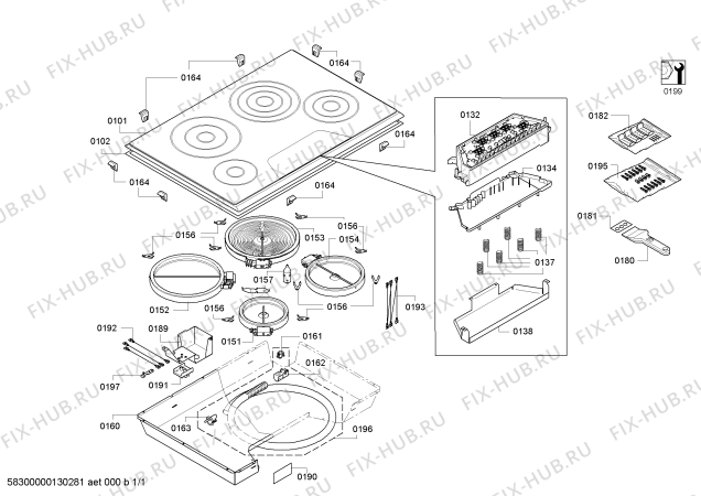 Схема №1 CET304FS с изображением Модуль управления для духового шкафа Bosch 00668982