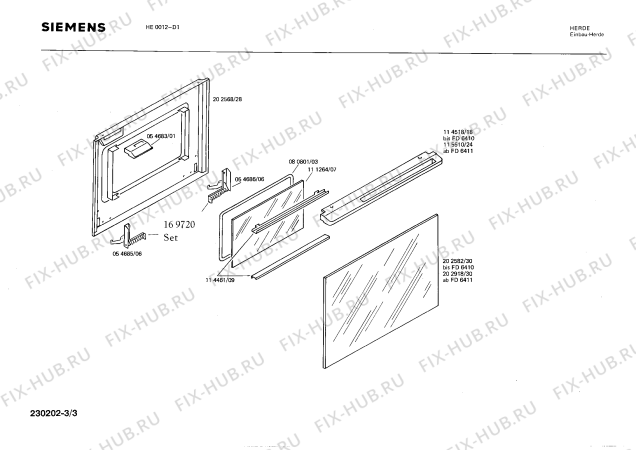 Схема №2 HE0012 с изображением Панель для духового шкафа Siemens 00115509