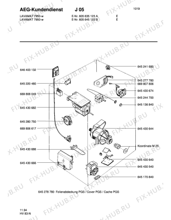 Взрыв-схема стиральной машины Aeg LAV7950 SENS. - Схема узла Electrical equipment 268