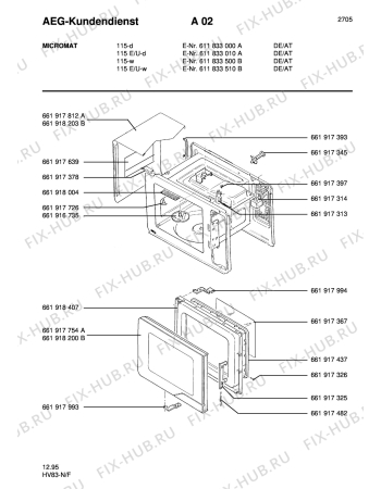 Взрыв-схема микроволновой печи Aeg MC 115 E/U-D - Схема узла Section1