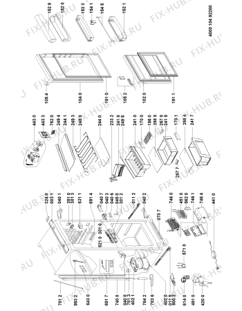 Схема №2 WBC4057 A+NFCX с изображением Вноска для холодильной камеры Whirlpool 481052822371