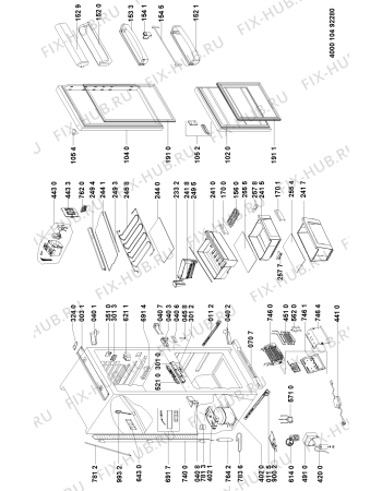 Схема №2 BCB 7030 AA F C O3 с изображением Дверца для холодильной камеры Whirlpool 481010435407