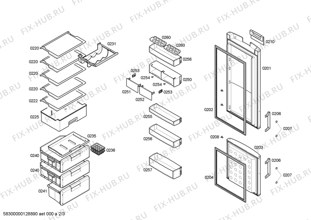 Схема №3 KGP39331 с изображением Дверь для холодильника Bosch 00245727