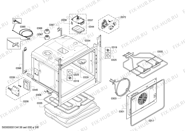 Схема №5 HBA78B720 с изображением Панель управления для плиты (духовки) Bosch 00671105