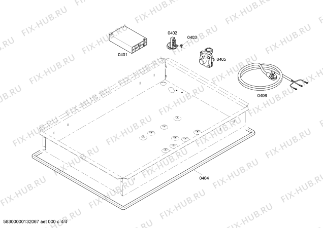 Схема №3 SGS305FS с изображением Кабель для электропечи Bosch 00612006