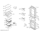 Схема №4 P1KNB3926A с изображением Дверь морозильной камеры для холодильника Bosch 00680179