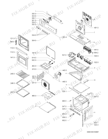 Схема №1 AKZ216/AV с изображением Панель для электропечи Whirlpool 481245319575