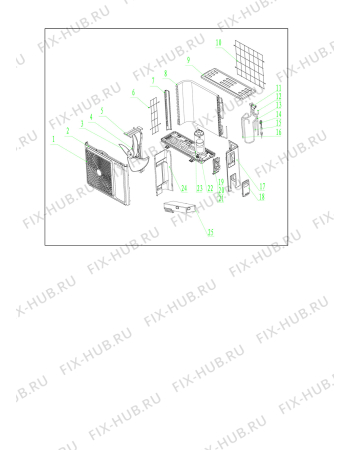 Взрыв-схема кондиционера Beko BXNEU 120/BXNEU 121 (8948393200) - BXNEU 120 - BXNEU 121, page 2