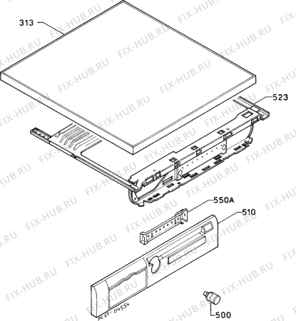 Взрыв-схема стиральной машины Zanussi FJ1200 - Схема узла Command panel 037