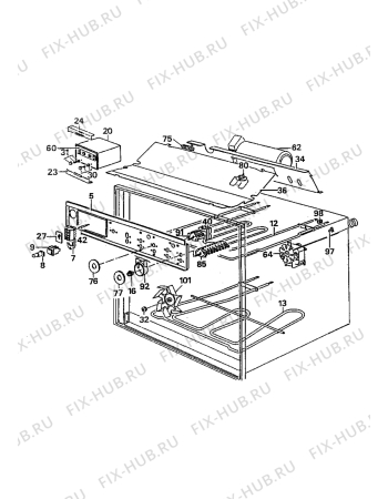 Взрыв-схема плиты (духовки) Electrolux CO1060W1 - Схема узла Electrical equipment