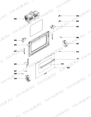 Схема №5 SMW1S (F080259) с изображением Модуль (плата управления) для духового шкафа Indesit C00302191